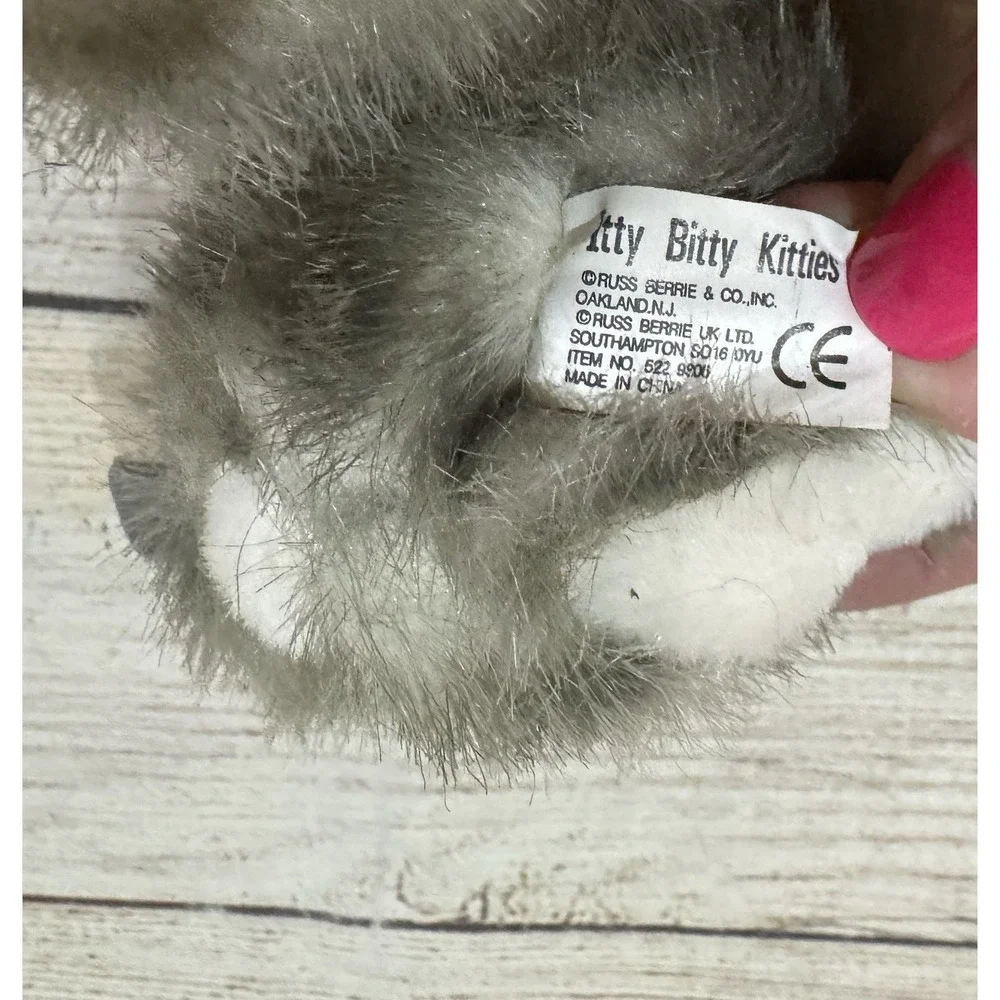 Vintage Russ Itty Bitty Kitties Life Like Gray Orange Tabby Cute Mini Cats TubG
